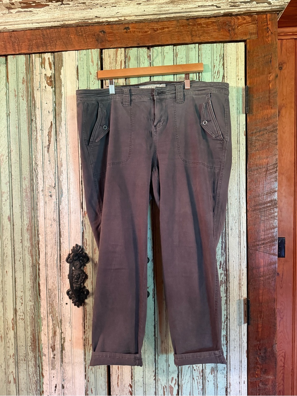 Torrid women’s Straight-Leg Chinos in Charcoal